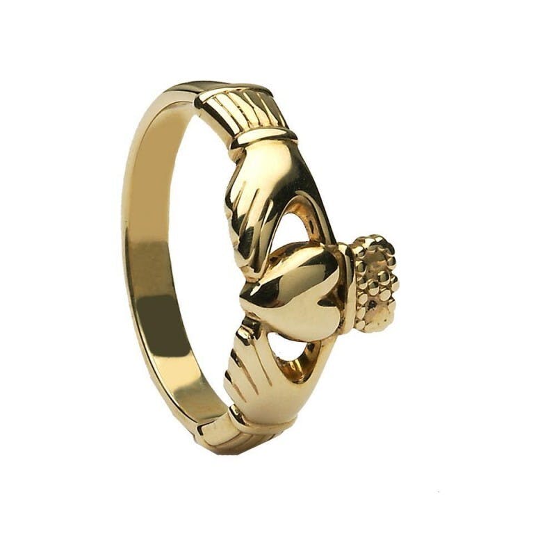 14K Yellow Gold Claddagh ring