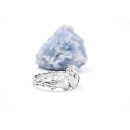 Claddagh Ring with Celtic braid