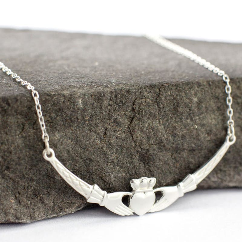Claddagh Crescent Necklace